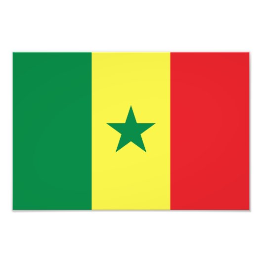 Vlag van Senegal Foto Afdruk (Voorkant)