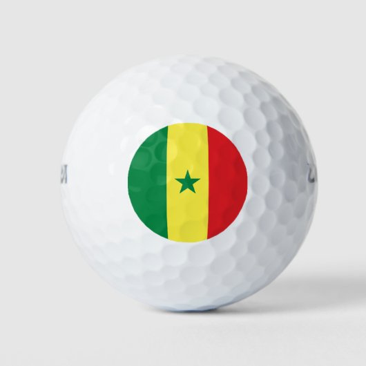Vlag van Senegal Golfballen (Voorkant)