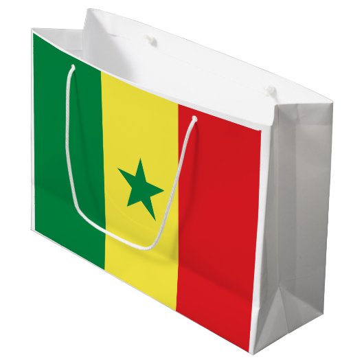 Vlag van Senegal Groot Cadeauzakje (Voorkant Gekanteld)