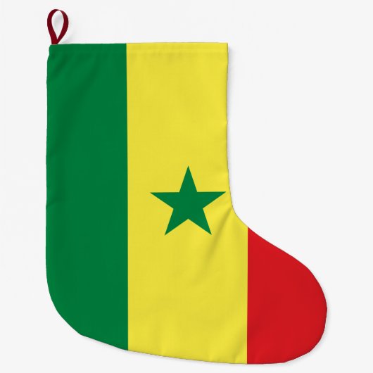 Vlag van Senegal Grote Kerstsok (Voorkant)