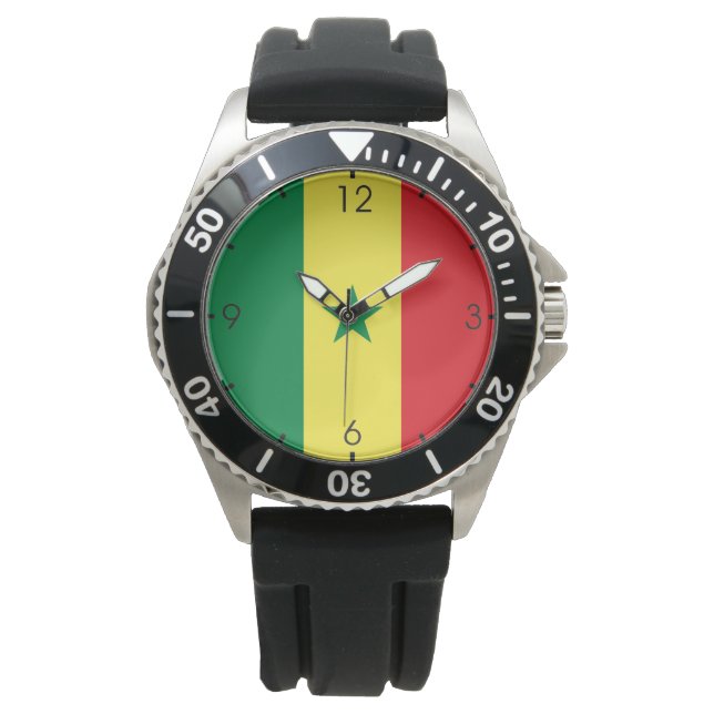 Vlag van Senegal Horloge (Voorkant)