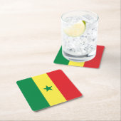 Vlag van Senegal Kartonnen Onderzetters (Insitu)