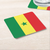 Vlag van Senegal Kartonnen Onderzetters (Schuin)
