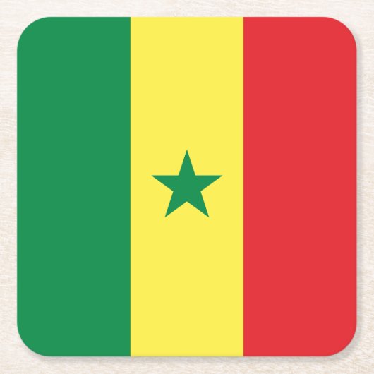 Vlag van Senegal Kartonnen Onderzetters (Voorkant)