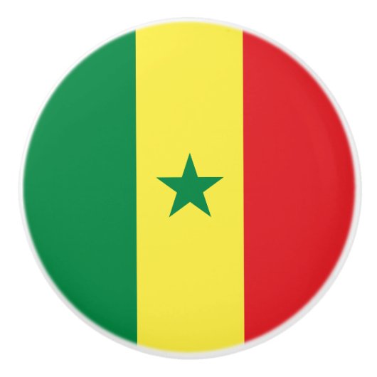 Vlag van Senegal Keramische Knop (Voorkant)
