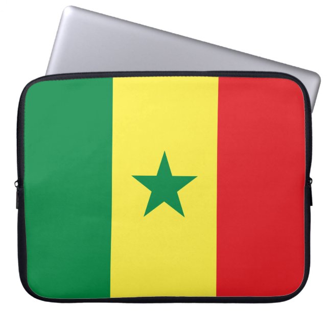 Vlag van Senegal Laptop Sleeve (Voorkant)