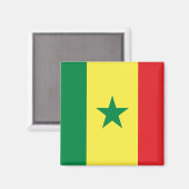 Vlag van Senegal Magneet (Voorkant / Achterkant)