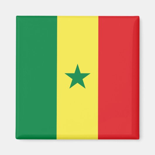 Vlag van Senegal Magneet (Voorkant)
