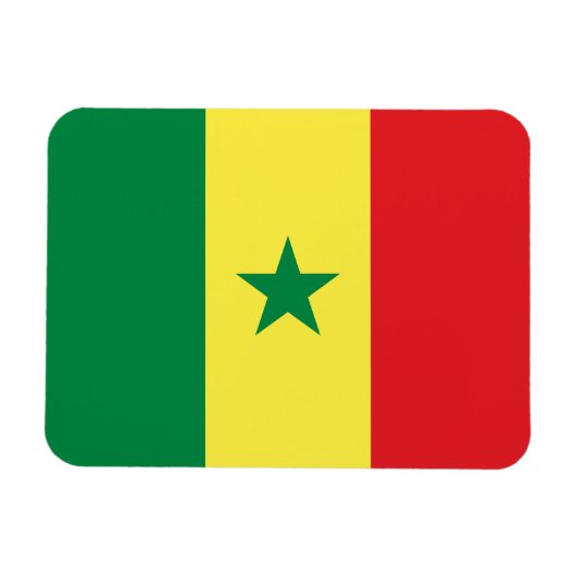 Vlag van Senegal Magneet (Horizontaal)