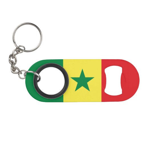 Vlag van Senegal Mini Flessenopener (Voorkant (Horizontaal))