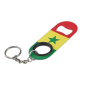 Vlag van Senegal Mini Flessenopener (Voorkant Gekanteld)