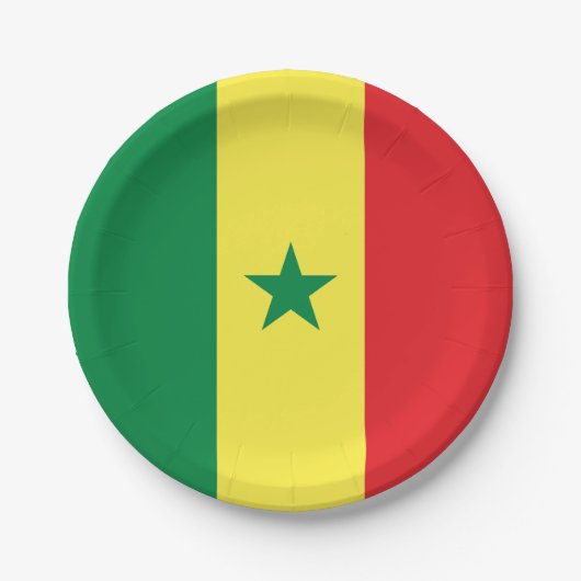 Vlag van Senegal Papieren Bordje (Voorkant)