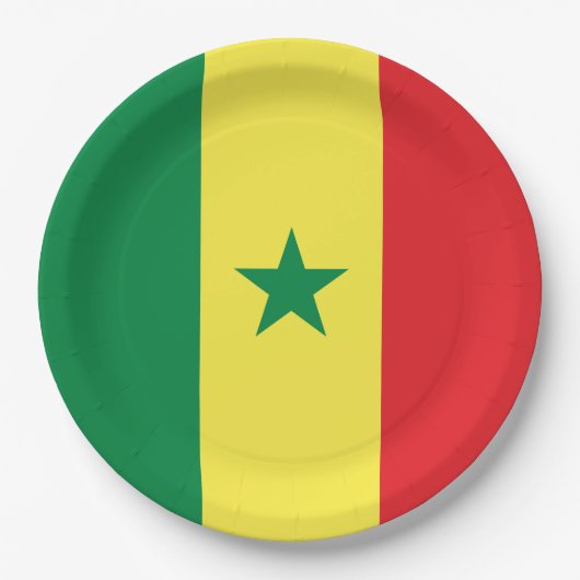 Vlag van Senegal Papieren Bordje (Voorkant)
