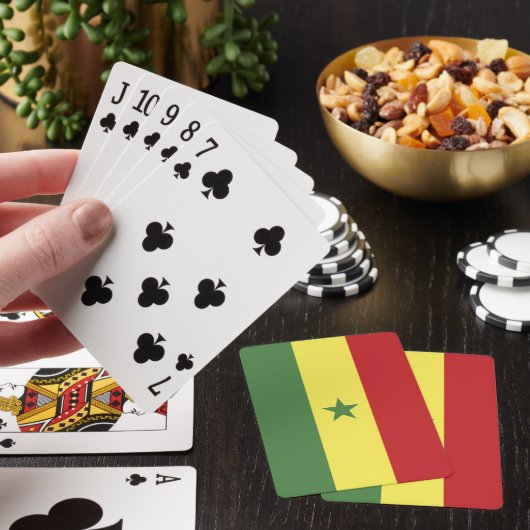 Vlag van Senegal Pokerkaarten (Insitu)