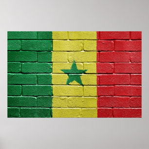 Vlag van Senegal Poster