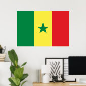 Vlag van Senegal Poster (Thuiskantoor)