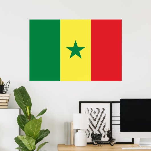 Vlag van Senegal Poster (Thuiskantoor)