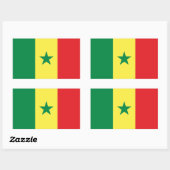 Vlag van Senegal Rechthoekige Sticker (Vel)