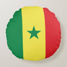 Vlag van Senegal Rond Kussen