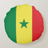 Vlag van Senegal Rond Kussen (Achterkant)
