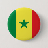 Vlag van Senegal Ronde Button 5,7 Cm (Voorkant)
