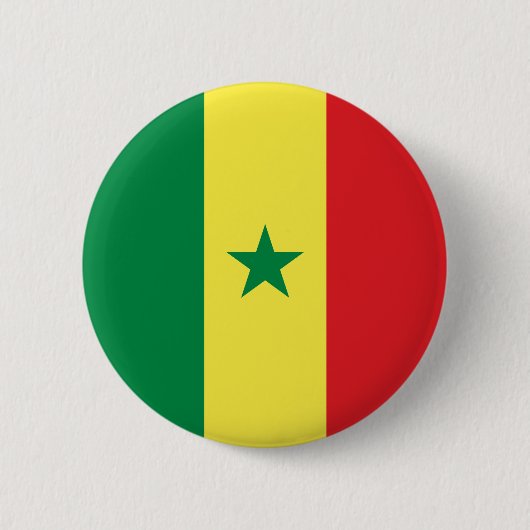 Vlag van Senegal Ronde Button 5,7 Cm (Voorkant)