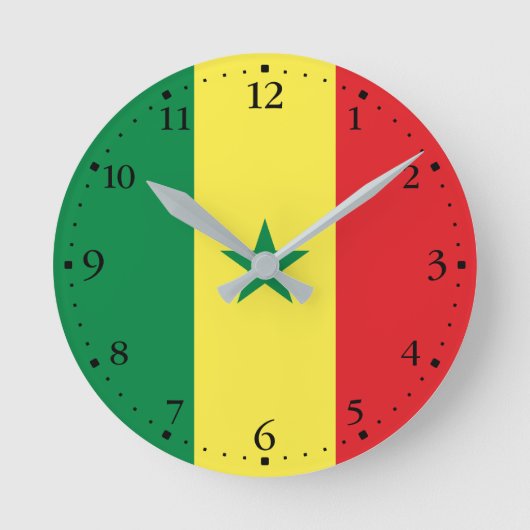 Vlag van Senegal Ronde Klok (Voorkant)