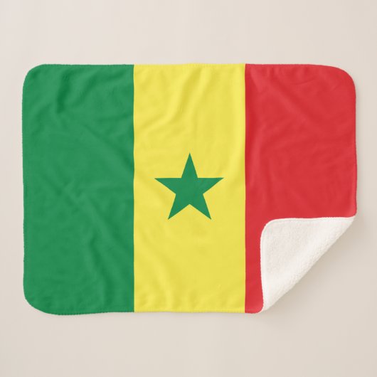 Vlag van Senegal Sherpa Deken (Voorkant (horizontaal))