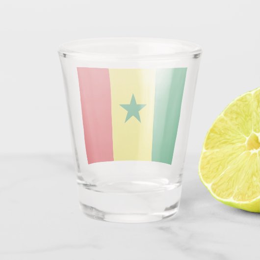 Vlag van Senegal Shot Glas (Achterkant)