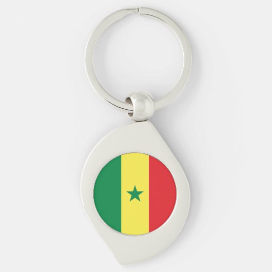 Vlag van Senegal Sleutelhanger (Voorkant)