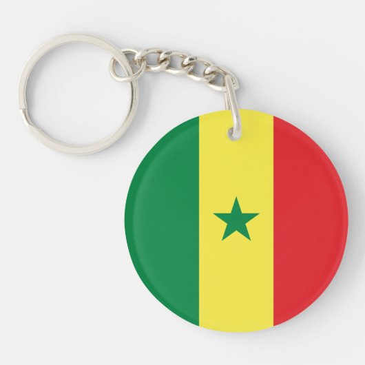 Vlag van Senegal Sleutelhanger (Voorkant)