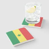 Vlag van Senegal Stenen Onderzetter (Zijkant)