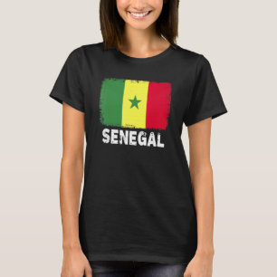 Vlag van Senegal Steun Senegalese Mensen Vrouwen T-shirt