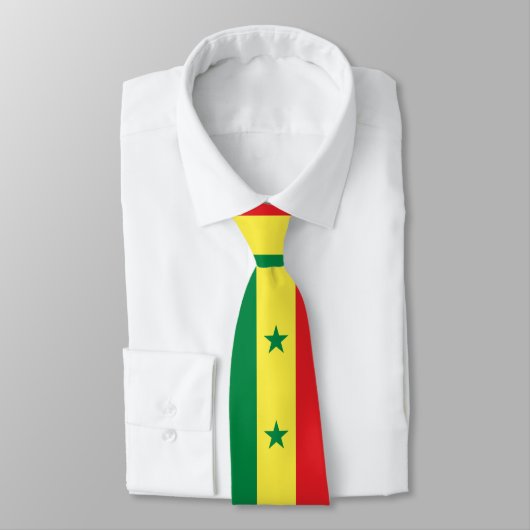 Vlag van Senegal Stropdas (Gebonden)