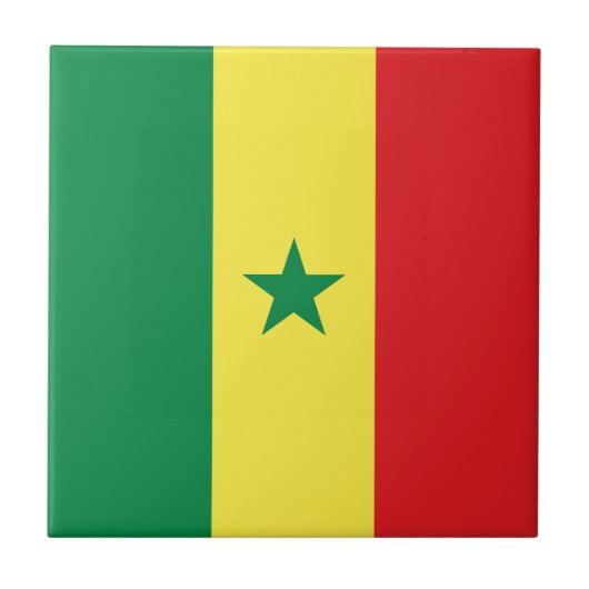 Vlag van Senegal Tegeltje (Voorkant)