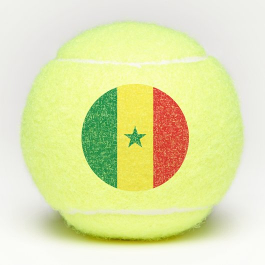 Vlag van Senegal Tennisballen (Voorkant)