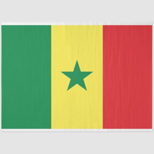 Vlag van Senegal Tissuepapier (Voorkant)