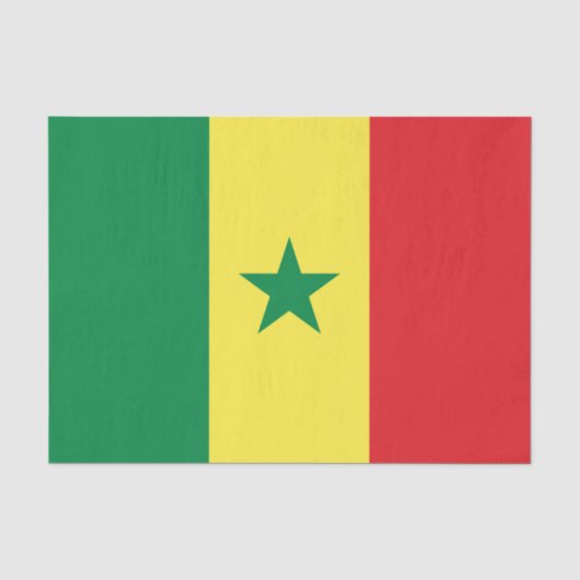 Vlag van Senegal Tissuepapier (Voorkant)