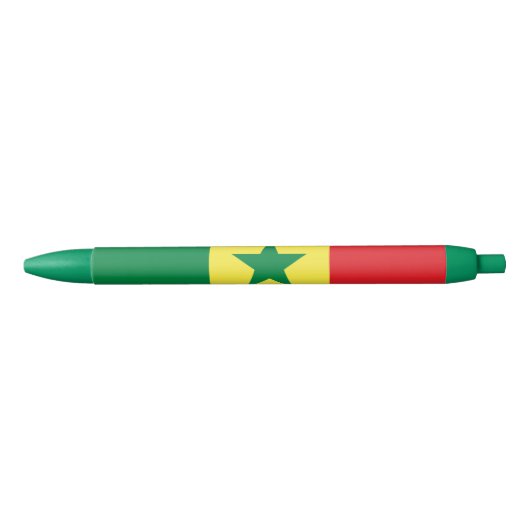 Vlag van Senegal Zwarte Inkt Pen (Voorkant)