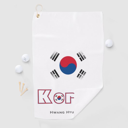 Vlag van Seoul Korea Abstract Golfhanddoek (Insitu)