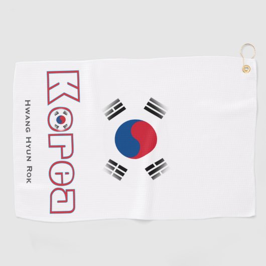 Vlag van Seoul Korea Abstract Golfhanddoek (Horizontaal)