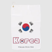 Vlag van Seoul Korea Abstract Golfhanddoek (Voorkant)