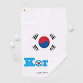 Vlag van Seoul Korea Abstracte Golfhanddoek (Insitu)