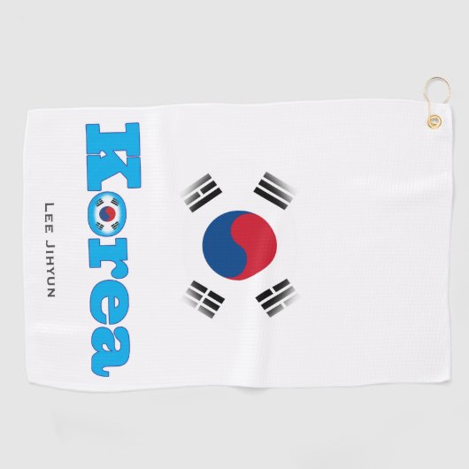 Vlag van Seoul Korea Abstracte Golfhanddoek (Horizontaal)