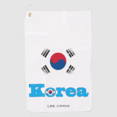 Vlag van Seoul Korea Abstracte Golfhanddoek (Voorkant)