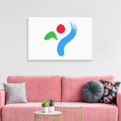 Vlag van Seoul (Zuid-Korea) Canvas Afdruk (Insitu (Woonkamer))