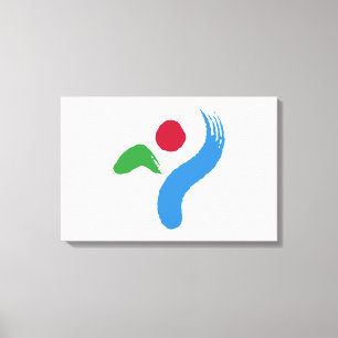 Vlag van Seoul (Zuid-Korea) Canvas Afdruk