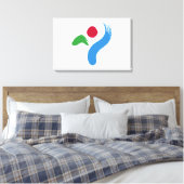 Vlag van Seoul (Zuid-Korea) Canvas Afdruk (Insitu (Slaapkamer))