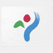 Vlag van Seoul (Zuid-Korea) Fleece Deken (Voorkant (Horizontaal))