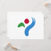 Vlag van Seoul (Zuid-Korea) Kaart (Voorkant / Achterkant in situ)